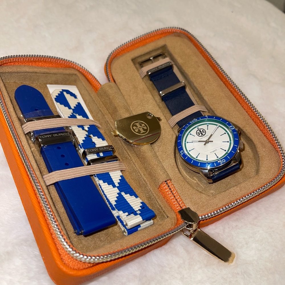 Tory Burch Blue Collins Hybrid Smartwatch NWT